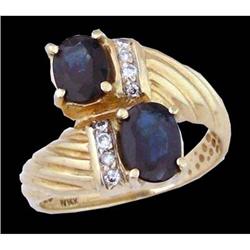 14KY Gold 2.00ct Sapphire Diamond Ring