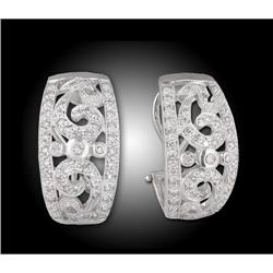 14K GOLD 1.00ct Vintage-Style Diamond Earrings