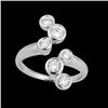 Image 1 : 14K white bubblesRight HandDiamond Ring