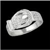 Image 1 : 14KW Gold Diamond Buckle Ring