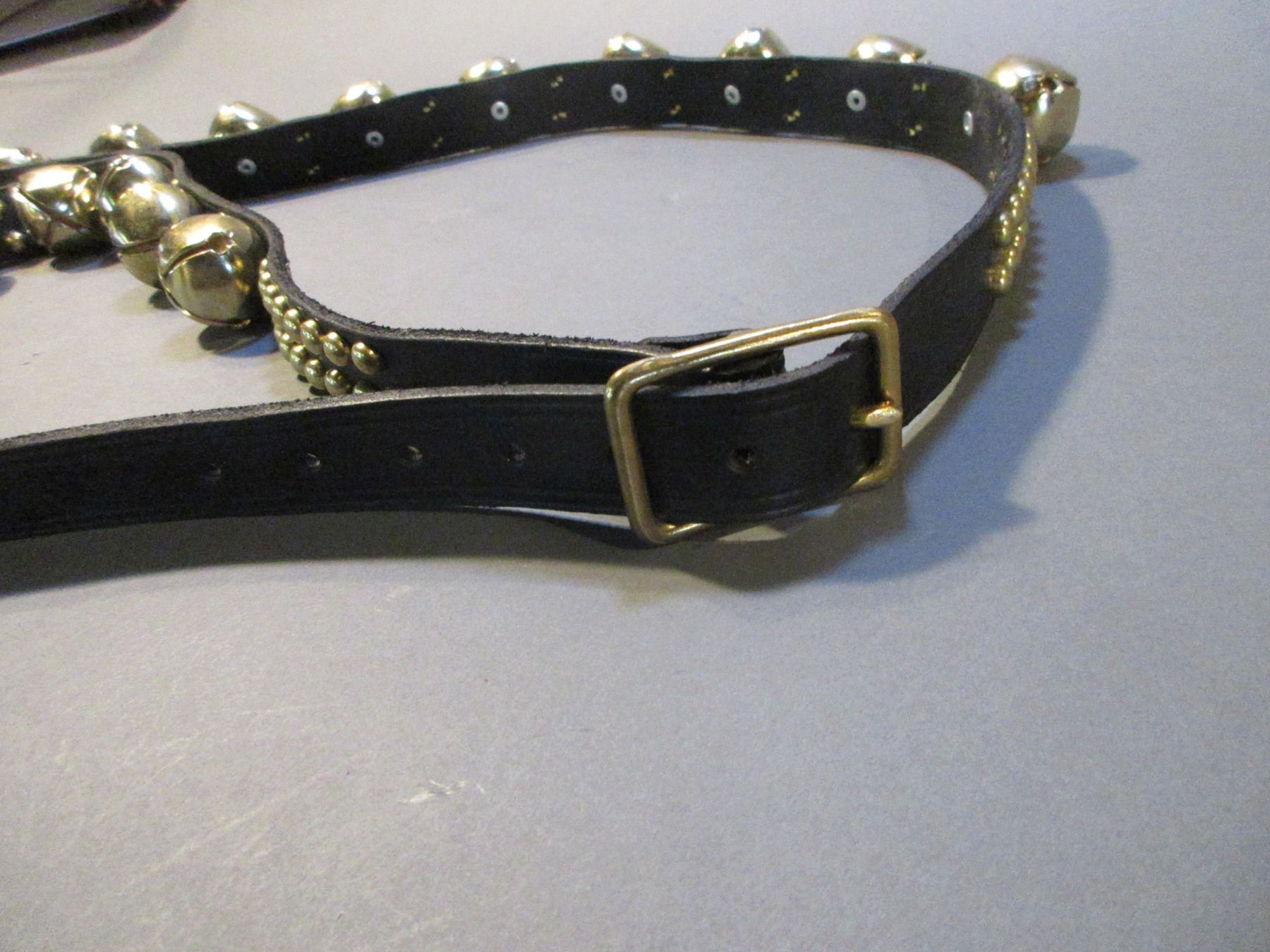 New Harness Bells 20 1.5" Bells 70" X 1" Studded Strap