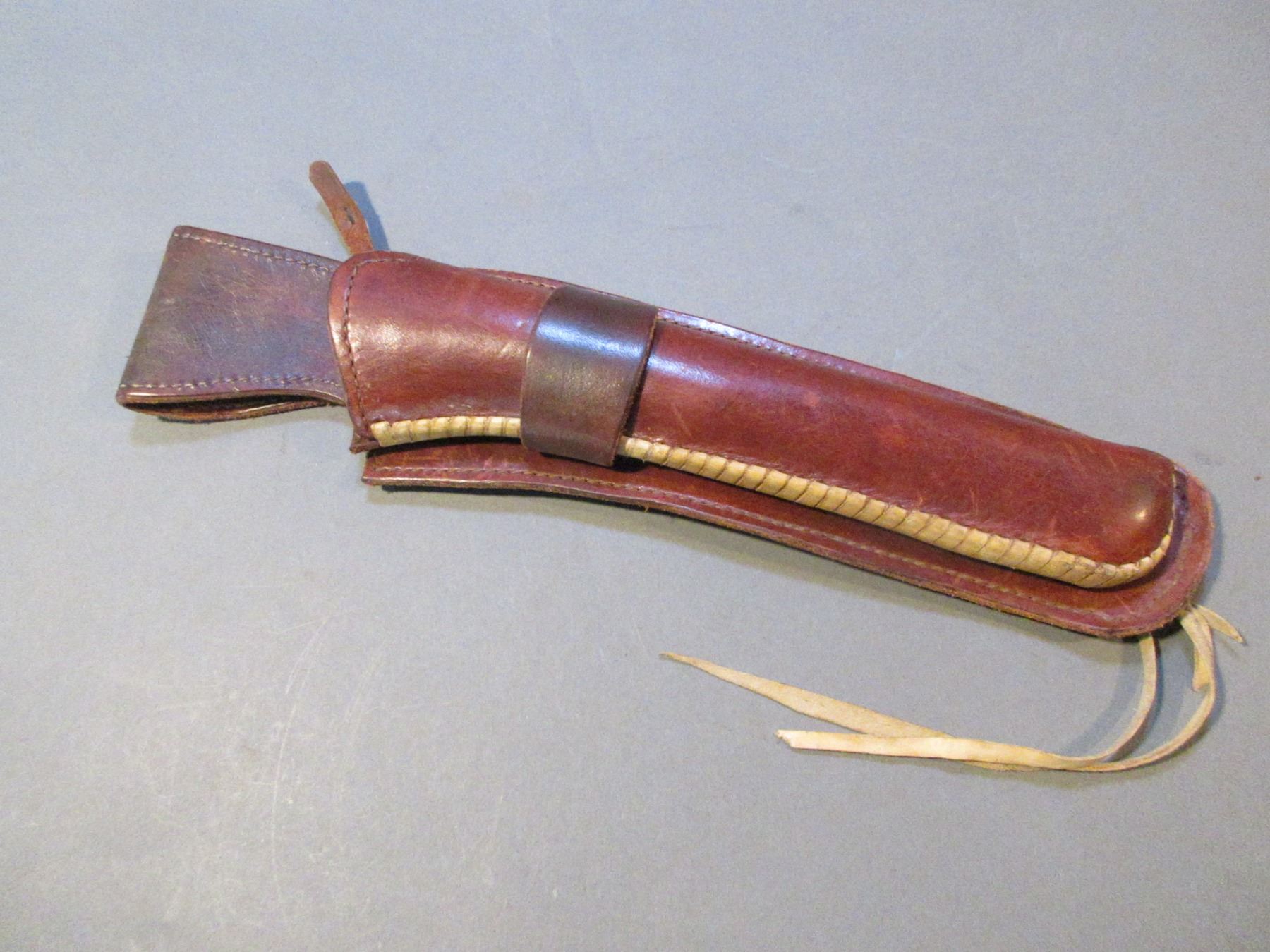 Marked Eubanks Pioneer Leather Boise Idaho Holster CS 720 9.5 16"L