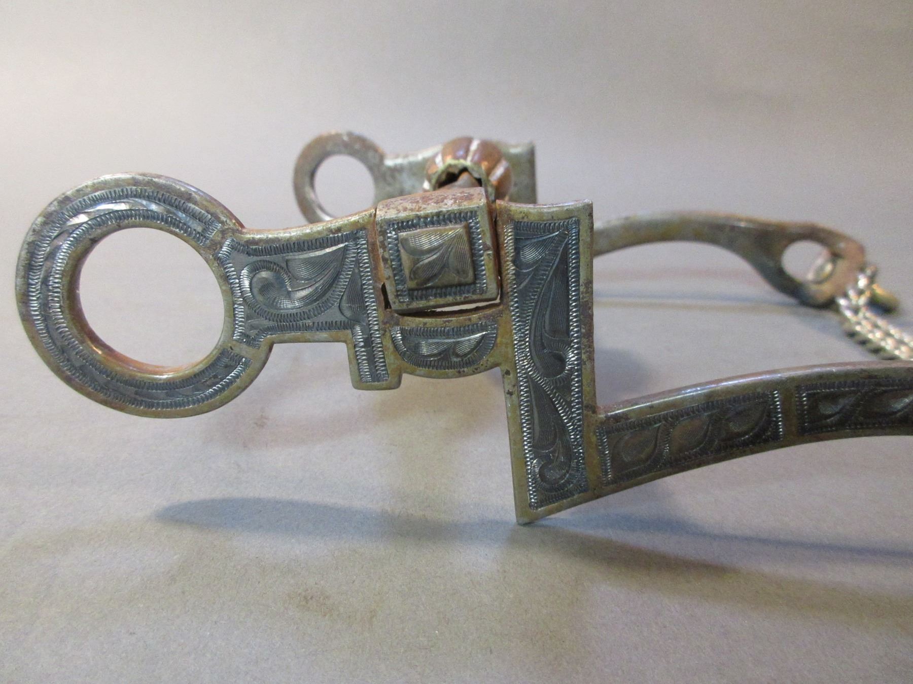 Marked E Garcia Silver Inlaid Bit-