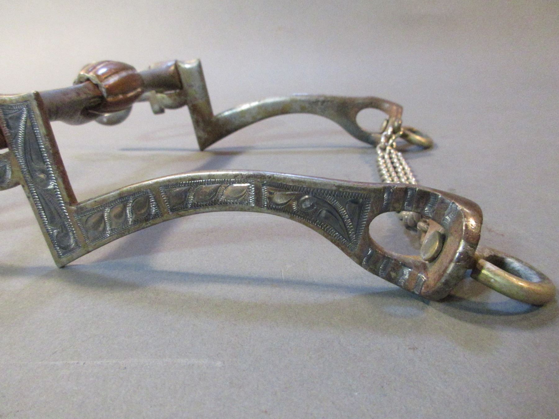 Marked E Garcia Silver Inlaid Bit-