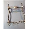 Image 4 : Marked E Garcia Silver Inlaid Bit- "7" Cheek- Low Port With Roller- Slobber Chains- Rein Chain Swive