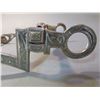 Image 6 : Marked E Garcia Silver Inlaid Bit- "7" Cheek- Low Port With Roller- Slobber Chains- Rein Chain Swive