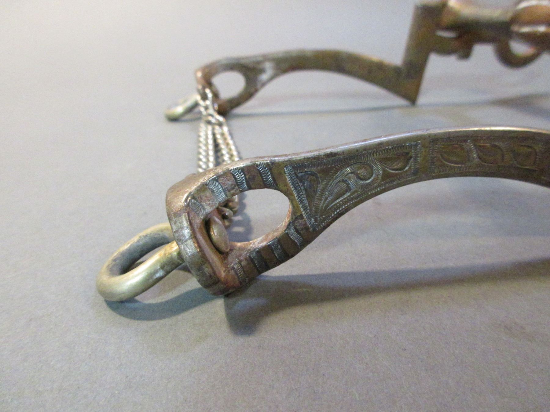 Marked E Garcia Silver Inlaid Bit-