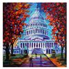 Image 1 : Yana Rafael, "The Capital" Hand Signed Original Painting on Canvas with COA.