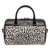 Image 4 : Saint Laurent YSL Black White Leather Classic Baby Duffle Bag