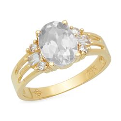 14K Yellow Gold Cubic Zirconia Ring