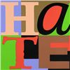 Image 2 : Steve Kaufman (1960-2010), "Hate" Limited Edition Silkscreen on Canvas, Numbered