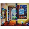 Image 1 : Ferjo, "Far Away Skies" Original Painting on Canvas, Hand Signed with Letter of