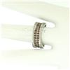 Image 2 : NEW Ladies 14k Gold 1.00 ctw Round White & Brown Diamond Wide Crossover Band Rin