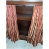 Image 1 : Vintage bookcase with curtains and  fabric
