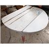 Image 2 : Vintage white folding table approx 3 ft high by 4 ft painted drop leaf table