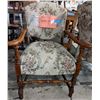 Image 1 : Colonial style upholstered armchair