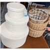 Image 2 : Assorted baskets and boxes