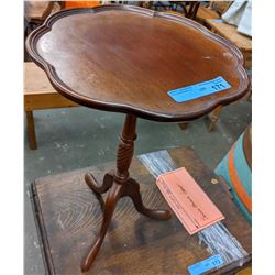 Pedal edge pedestal side table reproduction