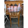 Image 2 : Wood and woven seat chair
