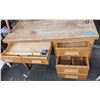Image 2 : Wooden oak study desk with 3 doors 4 ft high 4 ft long