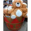 Image 2 : Stuffed bears in half  barrel