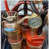 Image 2 : Very rare antique fire suppression with brass gauge and tank