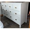 Image 1 : 8 drawer dresser with white gloss finish