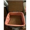 Image 8 : 3 nice weaved baskets and 2 boxes of miscellaneous