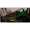 Image 2 : Glass jugs and misc antiques