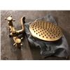Image 2 : Brass shower faucets from the movie and a Shelf lot of lamp shades