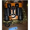 Image 1 : Heavy brass decor and vintage binoculars with case