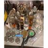 Image 1 : Vintage and other misc display bottles and hand mirror and brush