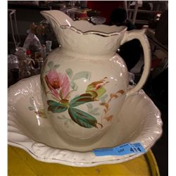 Ceramic water jug and bowl