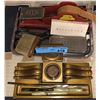 Image 2 : Antique inkwell, pens and misc