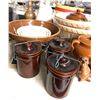 Image 2 : Lot of vintage serving bowls, bottles and containers