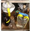 Image 1 : Box lot of glass jars and bottles