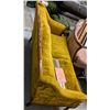 Image 3 : Antique green velvet love seat