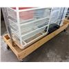 Image 2 : Rolling rack and lot of storage containers