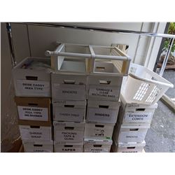 A large lot of office equipment
