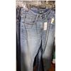 Image 8 : Full rack of jeans sweaters dress pants trousers 35 pieces approx including Rock on wheels