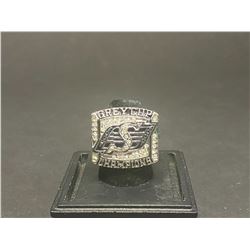 SASKATCHEWAN ROUGHRIDERS 2007 C.F.L GREY CUP CHAMPIONSHIP REPLICA RING "CLOVIS"