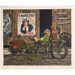 Scott Jacobs- Serigraph on Paper "I Want You US Army"
