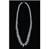 Image 1 : Navajo Graduated Sterling Silver Beaded Necklace