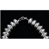 Image 6 : Navajo Graduated Sterling Silver Beaded Necklace