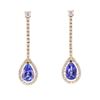 Image 1 : Classic Tanzanite & Diamond 14K Dangle Earrings