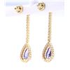 Image 4 : Classic Tanzanite & Diamond 14K Dangle Earrings