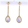 Image 5 : Classic Tanzanite & Diamond 14K Dangle Earrings