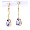 Image 8 : Classic Tanzanite & Diamond 14K Dangle Earrings