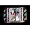 Image 8 : Zuni New Mexico F. Panteah Inlaid Kachina Bracelet