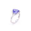 Image 2 : Beautiful Tanzanite & Diamond 14K Ring w/ Papers